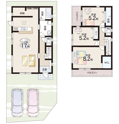奈良市法蓮町　第26期　新築一戸建ての間取り|1号地