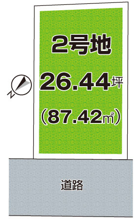 枚方市藤阪元町　第2期　売土地の土地図|2号地