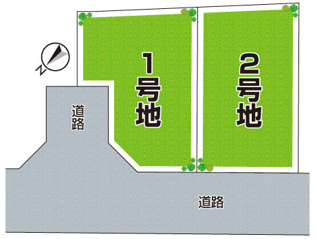枚方市藤阪元町　第2期　売土地の区画図|全2区画