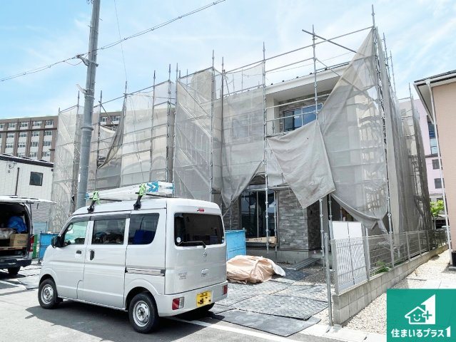 現地見学可能！大津市雄琴　第1期　新築一戸建ての外観|現在の進捗状況です！順調に作業進行中、完成が待ち遠しいです！詳細の間取り等、お気軽にお問い合わせください！
