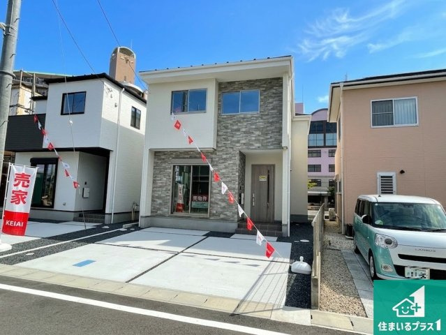 ★大津市雄琴　第1期　新築一戸建ての外観|お客様に長く安心して住んでいだだける事にこだわった家づくり！住んでからのアフターサービスにもしっかりと取り組んでいます！