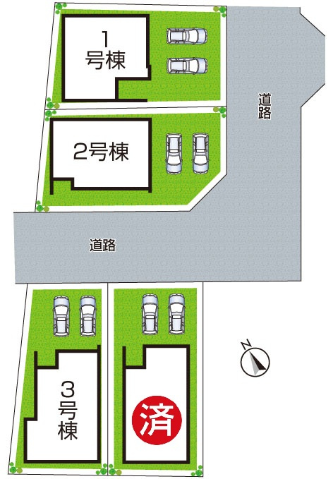 ★12(土)13(日)現地見学可能！★大津市雄琴　全4邸の区画図|全4区画