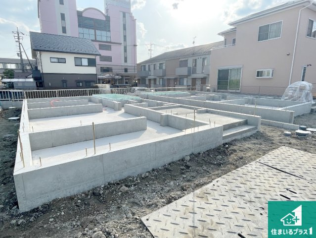 ★大津市雄琴　第1期　新築一戸建ての外観|現在の進捗状況です！順調に作業進行中、完成が待ち遠しいです！詳細の間取り等、お気軽にお問い合わせください！