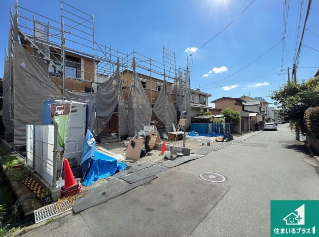 羽曳野市野々上　第2期　新築一戸建ての外観|周辺は落ち着いた街並みの住宅地！子育てがしやすい住環境です！まだ未完成ですが、現地でしかわからない事もございます。是非一度ご覧ください。