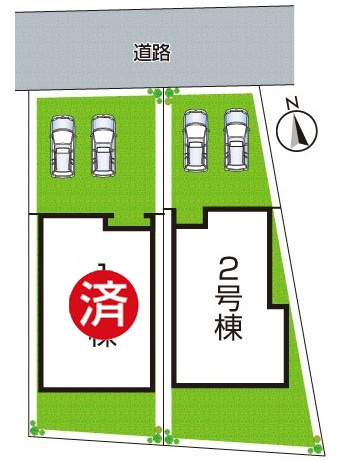 羽曳野市野々上　第2期　新築一戸建ての区画図|全2区画