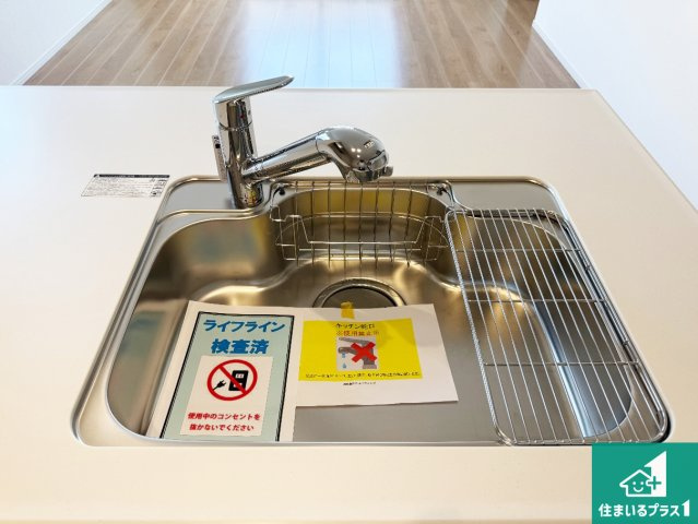 東大阪市南上小阪　第1期　新築一戸建ての設備|広々としたシンクで食器洗いも楽々！