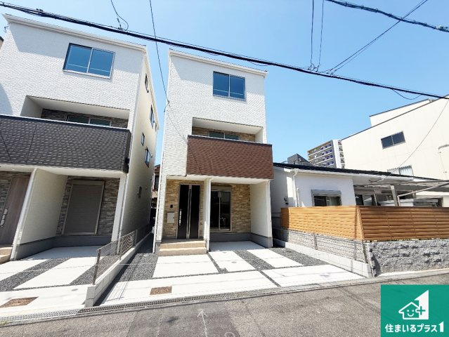 東大阪市南上小阪　第1期　新築一戸建ての外観|お客様に長く安心して住んでいだだける事にこだわった家づくり！住んでからのアフターサービスにもしっかりと取り組んでいます！