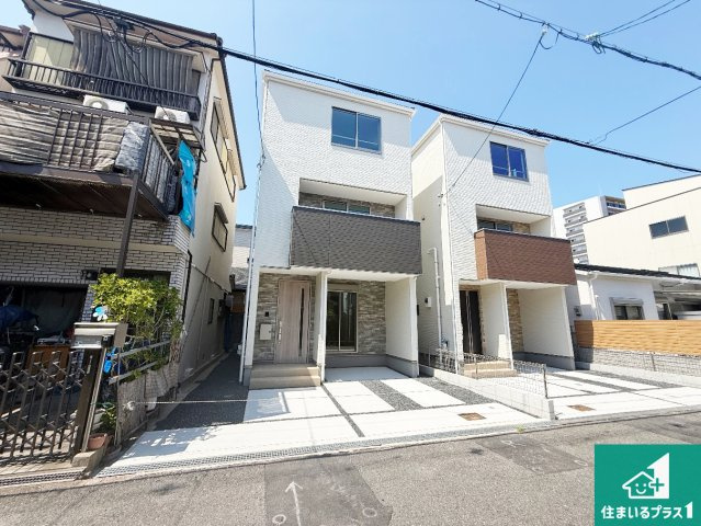東大阪市南上小阪　第1期　新築一戸建ての外観|お客様に長く安心して住んでいだだける事にこだわった家づくり！住んでからのアフターサービスにもしっかりと取り組んでいます！