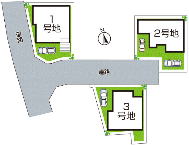 29(土)30(日)現地説明会！◆河内長野市三日市町　全3邸の区画図|全3区画