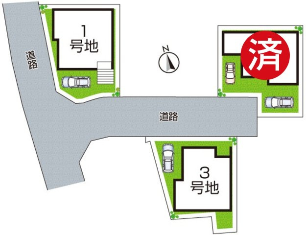 31(土)1(日)現地説明会！◆河内長野市三日市町　全3邸の区画図|全3区画