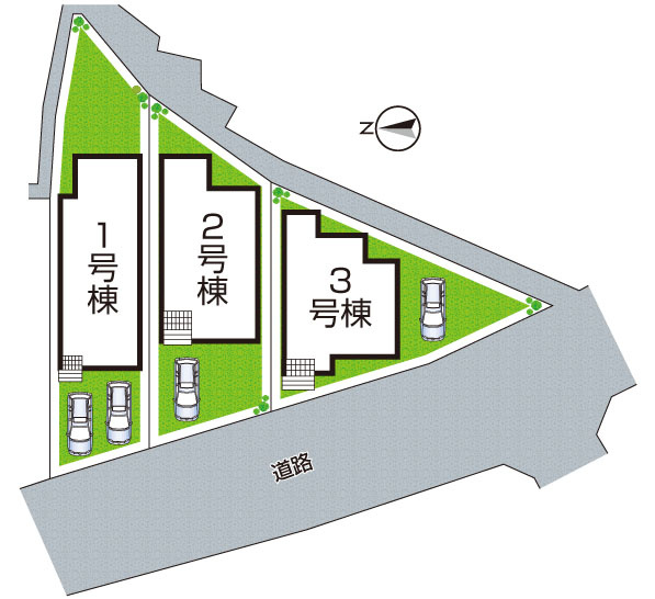 29(土)30(日)現地説明会！◆高石市綾園　全3邸の区画図|全3区画