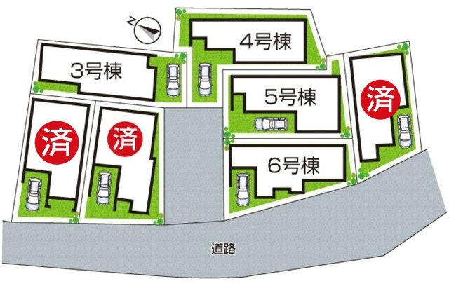 29日(土)30日(日)現地ご見学可能！茨木市上野町　第7期　新築一戸建ての区画図|全７区画