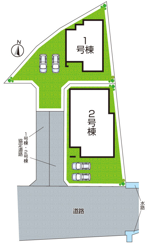 ●天理市丹波市町　第3期　新築一戸建ての区画図|全2区画