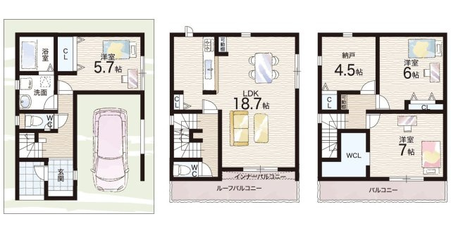 29(土)30(日)現地説明会！◆八尾市上尾町　限定1邸の間取り