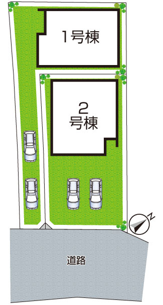 ★29(土)30(日)現地見学可能！★京都市伏見区醍醐南里町　全2邸の区画図|全2区画