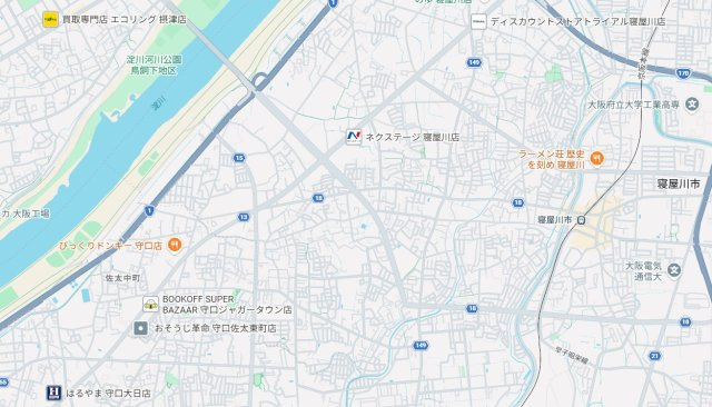 ■寝屋川市国松町　第1期　新築一戸建ての地図