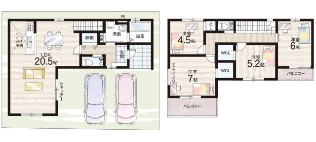 ★5(土)6(日)現地見学可能！★守山市吉身　ラスト1邸の間取り|１号棟