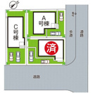 ■神戸市北区南五葉　新築一戸建ての区画図|全3区画