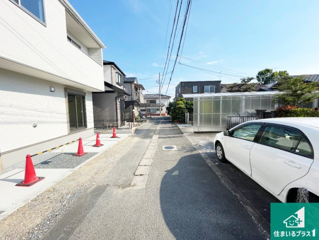 ★29(土)30(日)現地見学可能！★城陽市久世北垣内　限定1邸の前面道路含む現地写真|車通りの少ない前面道路！お子様がいらっしゃるご家族でも安心！