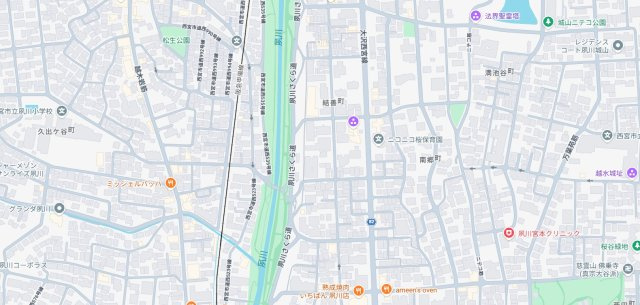 　大東市南郷町　新築一戸建ての地図
