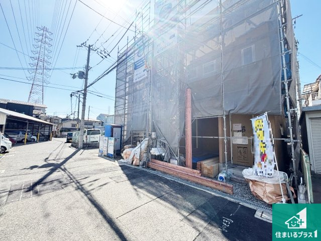 門真市上野口町　第3期　新築一戸建ての外観|周辺は落ち着いた街並みの住宅地！子育てがしやすい住環境です！まだ未完成ですが、現地でしかわからない事もございます。是非一度ご覧ください。