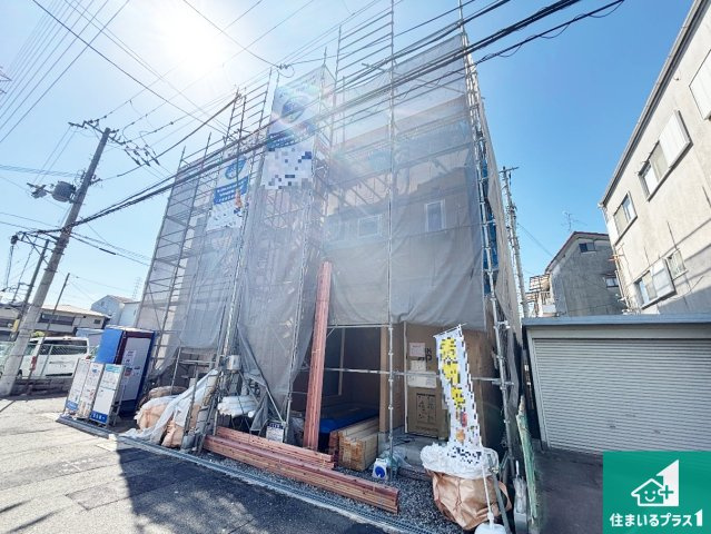 9日(土)10日(日)現地見学可能！　門真市上野口町　第3期　新築一戸建ての外観|周辺は落ち着いた街並みの住宅地！子育てがしやすい住環境です！まだ未完成ですが、現地でしかわからない事もございます。是非一度ご覧ください。