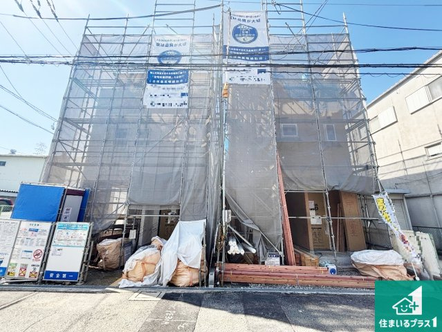 9日(土)10日(日)現地見学可能！　門真市上野口町　第3期　新築一戸建ての外観|周辺は落ち着いた街並みの住宅地！子育てがしやすい住環境です！まだ未完成ですが、現地でしかわからない事もございます。是非一度ご覧ください。