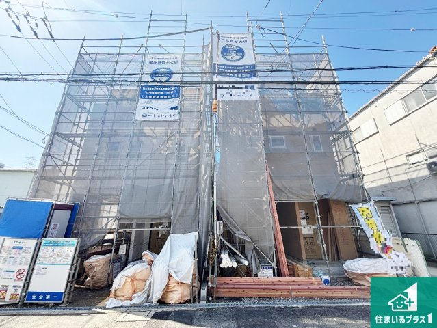 9日(土)10日(日)現地見学可能！　門真市上野口町　第3期　新築一戸建ての外観|周辺は落ち着いた街並みの住宅地！子育てがしやすい住環境です！まだ未完成ですが、現地でしかわからない事もございます。是非一度ご覧ください。