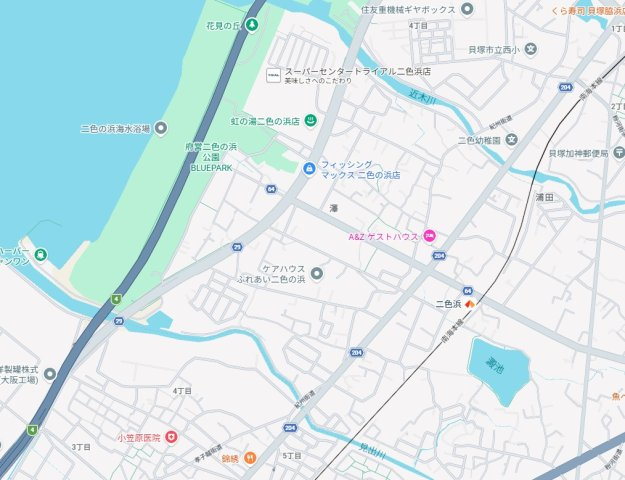 貝塚市澤　第9期　新築一戸建ての地図