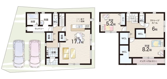 ♦貝塚市澤　第9期　新築一戸建ての間取り|1号地