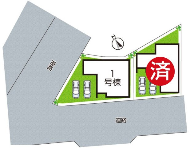 貝塚市澤　第9期　新築一戸建ての区画図|全2区画