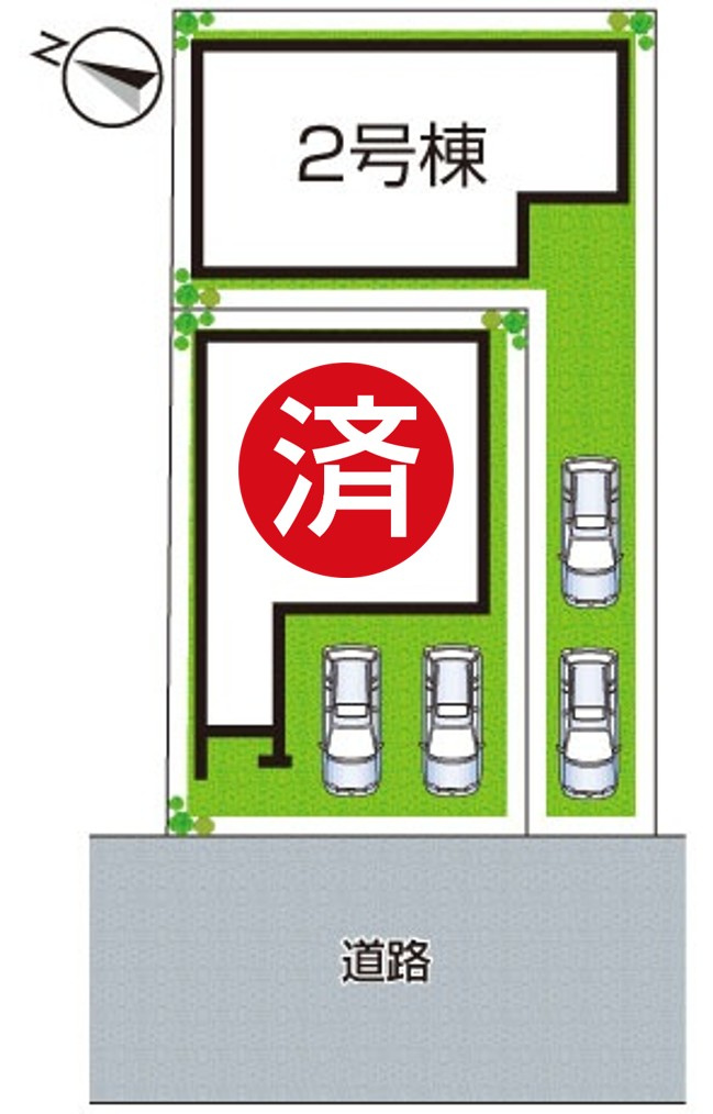 ★29(土)30(日)現地見学可能！★近江八幡市出町　ラスト１邸の区画図|全2区画