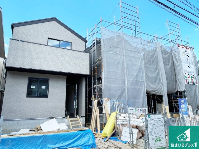 ★京都市伏見区久我森の宮町　第1期　新築一戸建ての外観|現在の進捗状況です！順調に作業進行中、完成が待ち遠しいです！詳細の間取り等、お気軽にお問い合わせください！