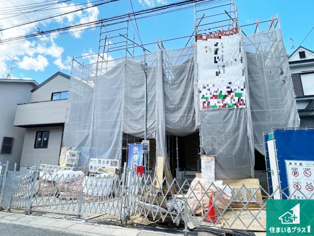 ★京都市伏見区久我森の宮町　第1期　新築一戸建ての外観|周辺は落ち着いた街並みの住宅地！子育てがしやすい住環境です！まだ未完成ですが、現地でしかわからない事もございます。是非一度ご覧ください。