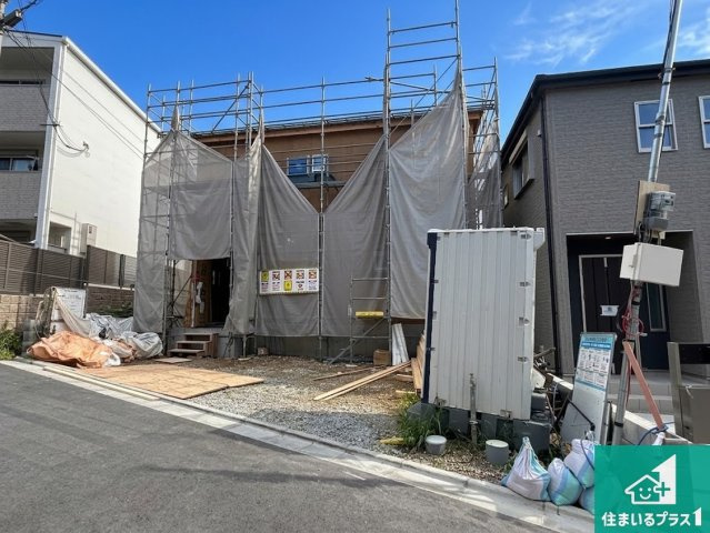 ◆東大阪市東石切町　新築一戸建ての外観|現在の進捗状況です！順調に作業進行中、完成が待ち遠しいです！詳細の間取り等、お気軽にお問い合わせください！