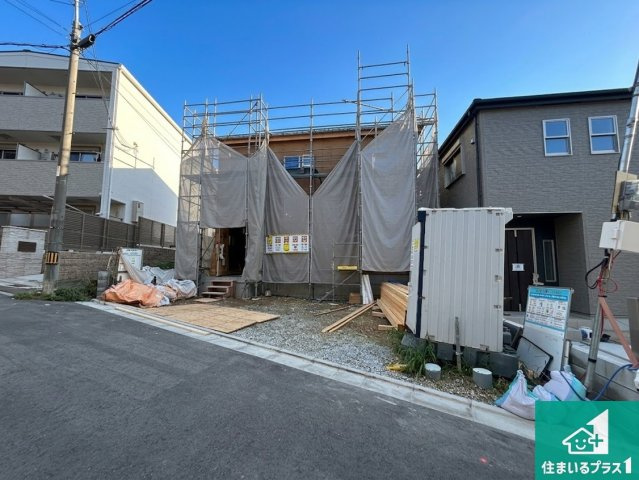◆東大阪市東石切町　新築一戸建ての外観|現在の進捗状況です！順調に作業進行中、完成が待ち遠しいです！詳細の間取り等、お気軽にお問い合わせください！