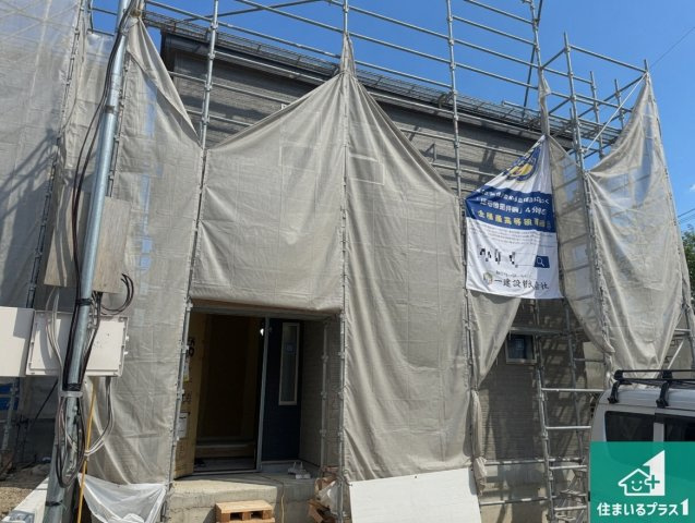 東大阪市東石切町　新築一戸建ての外観|現在の進捗状況です！順調に作業進行中、完成が待ち遠しいです！詳細の間取り等、お気軽にお問い合わせください！