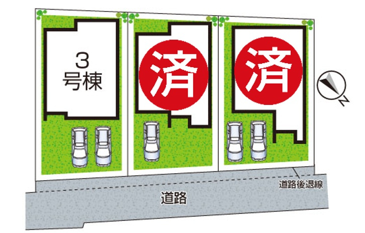 29日(土)30日(日)現地ご見学可能！　尼崎市今福　新築一戸建ての区画図|全3区画