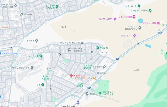 ★29(土)30(日)現地見学可能！★城陽市寺田宮ノ谷　ラスト1邸の地図