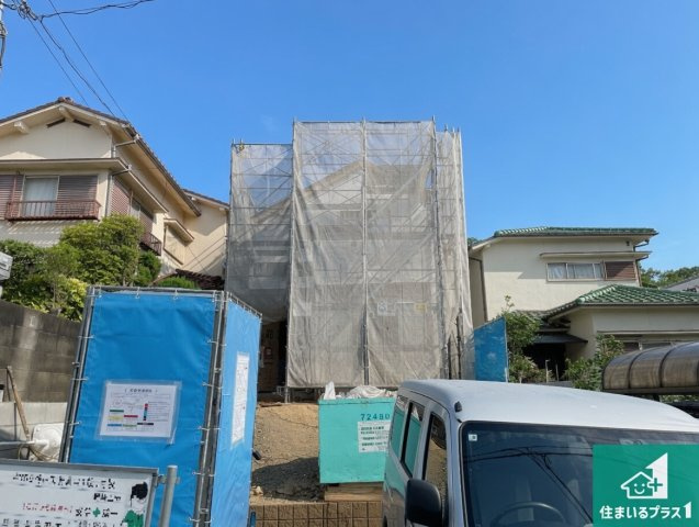 神戸市北区若葉台　新築一戸建ての外観|現在の進捗状況です！順調に作業進行中、完成が待ち遠しいです！詳細の間取り等、お気軽にお問い合わせください！