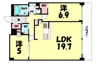 【間取り】 | ベイシティタワーズ神戸WEST