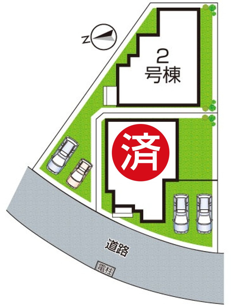 ★1(土)2(日)現地見学可能！★野洲市近江富士　ラスト1邸の区画図|全2区画