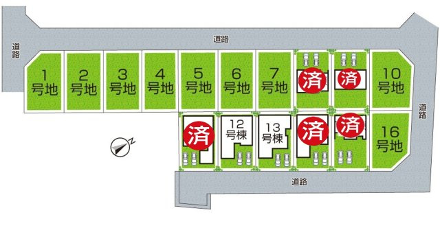 ★5(土)6(日)現地見学可能！★東近江市林田町　全16邸の区画図|全16区画