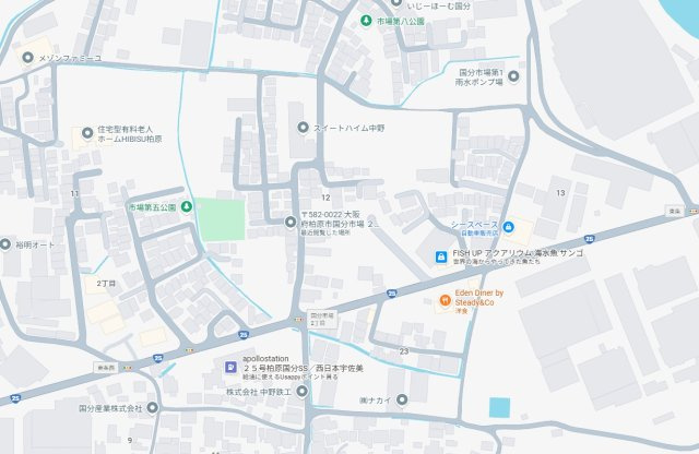 1(土)2(日)現地説明会！◆柏原市国分市場　限定1邸の地図