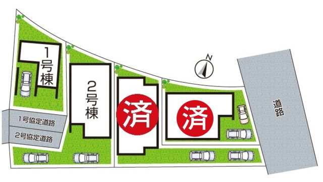 19(土)～23(祝)現地説明会！◆堺市東区南野田　全4邸の区画図|全4区画