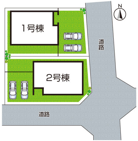 ●29(土)30(日)現地案内可能！　大和郡山市下三橋町　全2邸　の区画図|全2区画