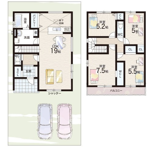 ★1(土)2(日)現地見学可能！★栗東市下鈎　限定1邸の間取り