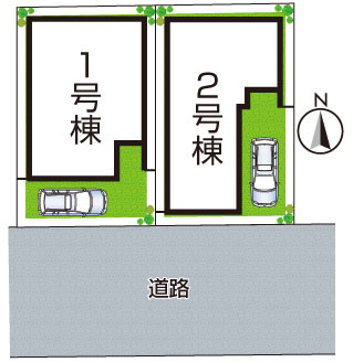 29日(土)30日(日)現地ご見学可能！　門真市島頭　全2邸の区画図|全2区画
