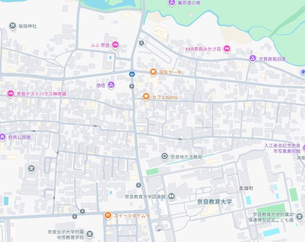 ●5(土)6(日)現地案内可能！　奈良市高畑町　ラスト1邸　の地図