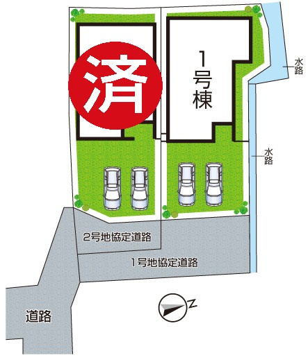●29(土)30(日)現地案内可能！　奈良市高畑町　ラスト1邸　の区画図|全2区画
